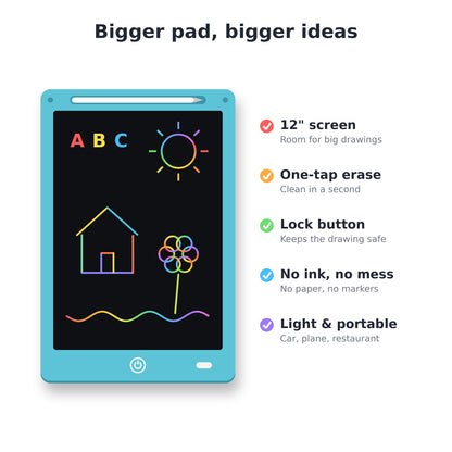 LCD drawing pad features